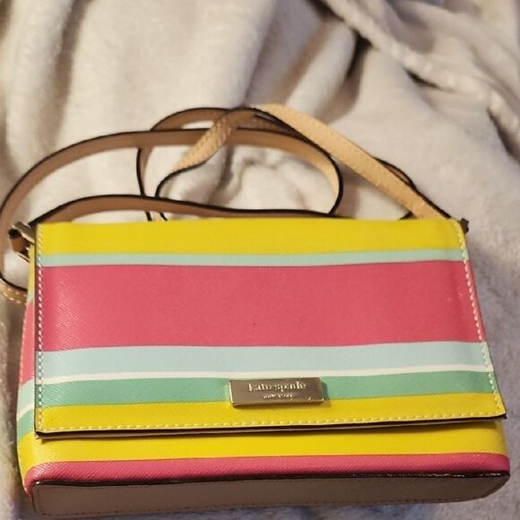 kate spade Handbags - Kate Spade Colorful Striped Crossbody Bag
